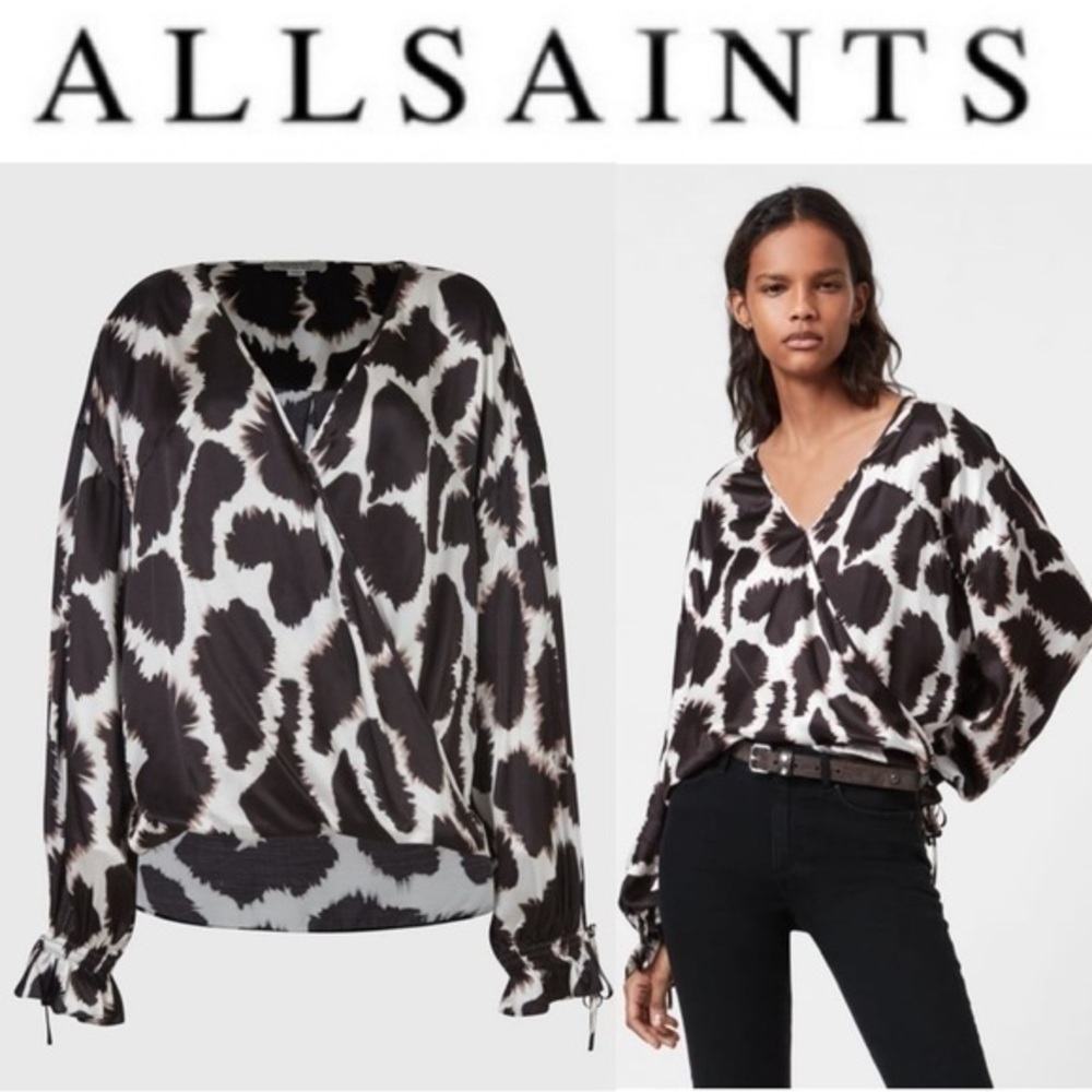ALLSAINTS Penny Silk Blend Tabula Top US 2 NWT 229$